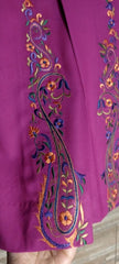 Regal Plum Paisley Embroidered Trouser