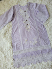 Sana Safinaz Lavender Embroidered Lawn Suit with Chiffon Dupatta